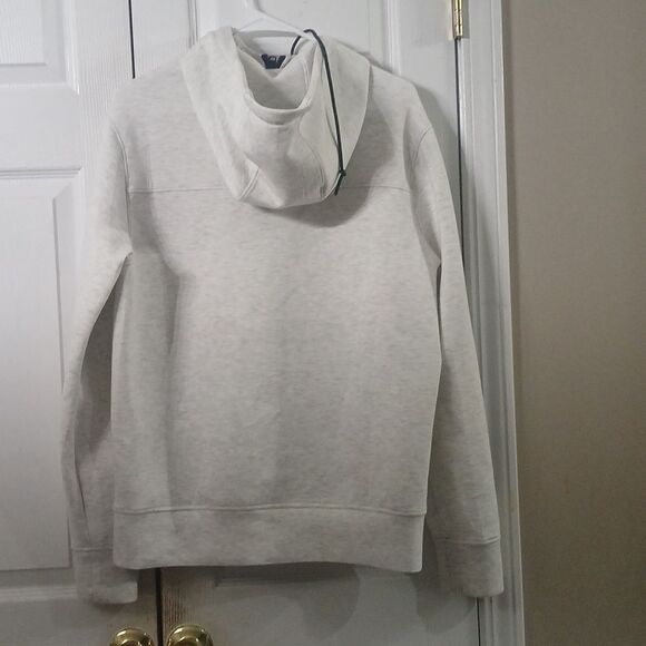 American Eagle light gray black super soft zipper front hoodie  Sz M EUC - Picture 6 of 7